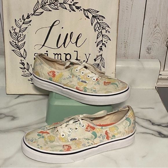 Disney x Vans little mermaid Womens sneakers size 7 - Picture 1 of 6